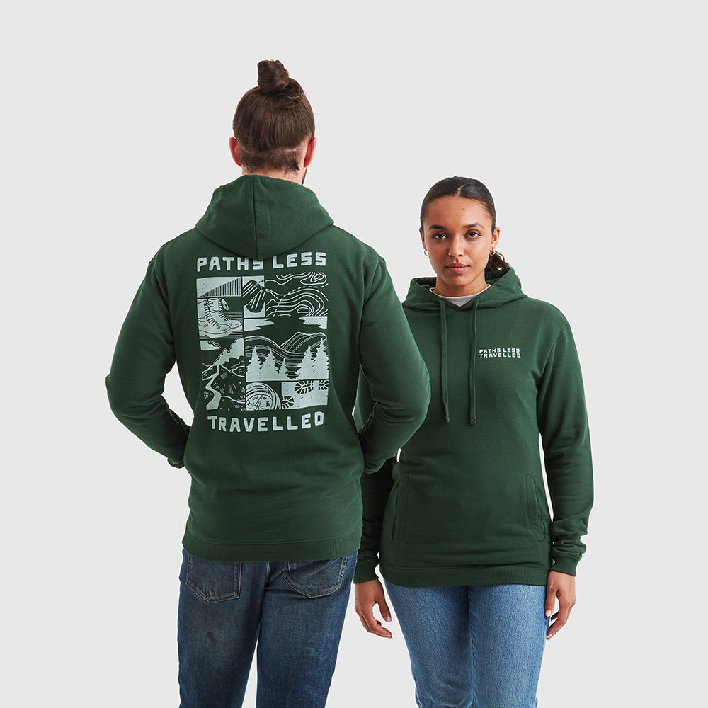 Paths Less Travelled Hoodie, Evergreen
