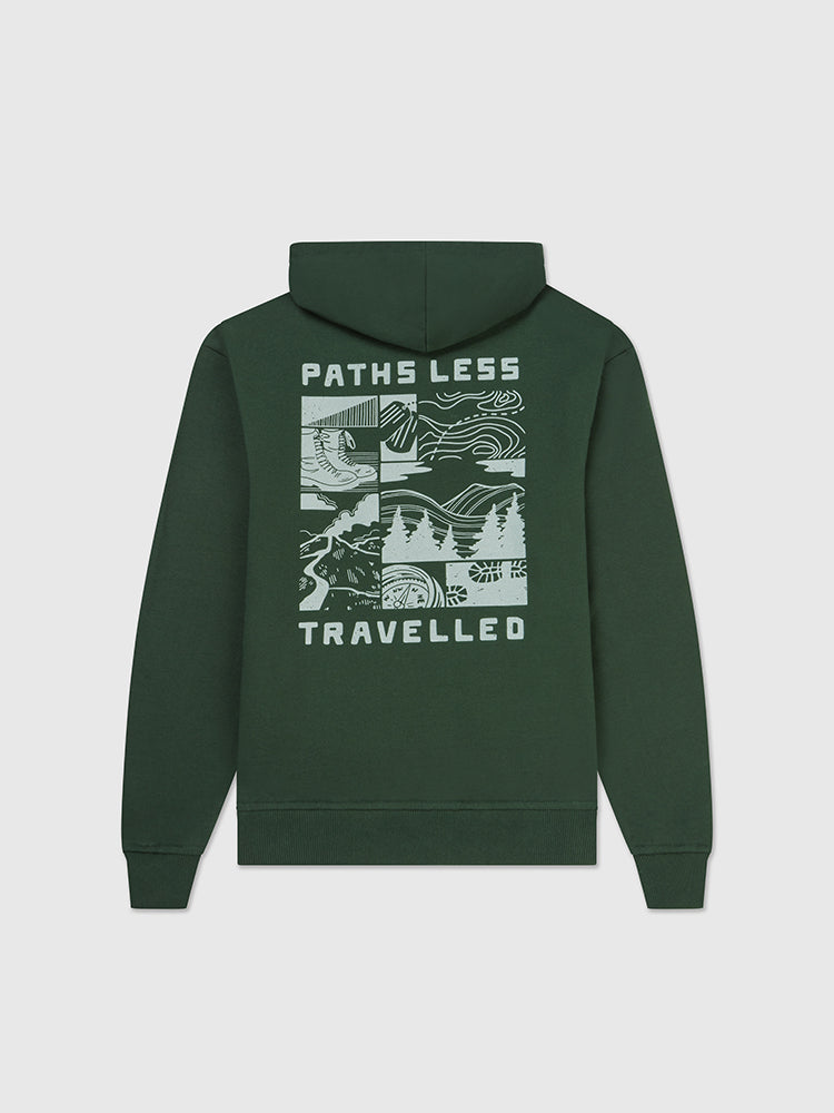 Paths Less Travelled Hoodie, Evergreen