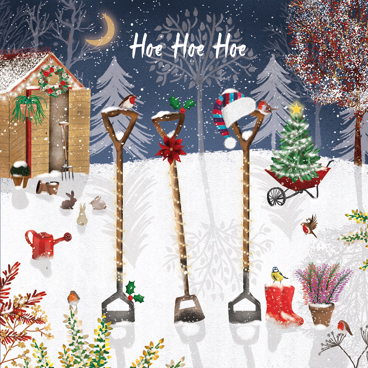 Help for Heroes Charity Christmas card featuring a hoe hoe hoe festive joke