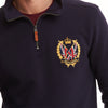 Navy Help for Heroes Quarter Zip Union Jack Wreath Sweatshirt