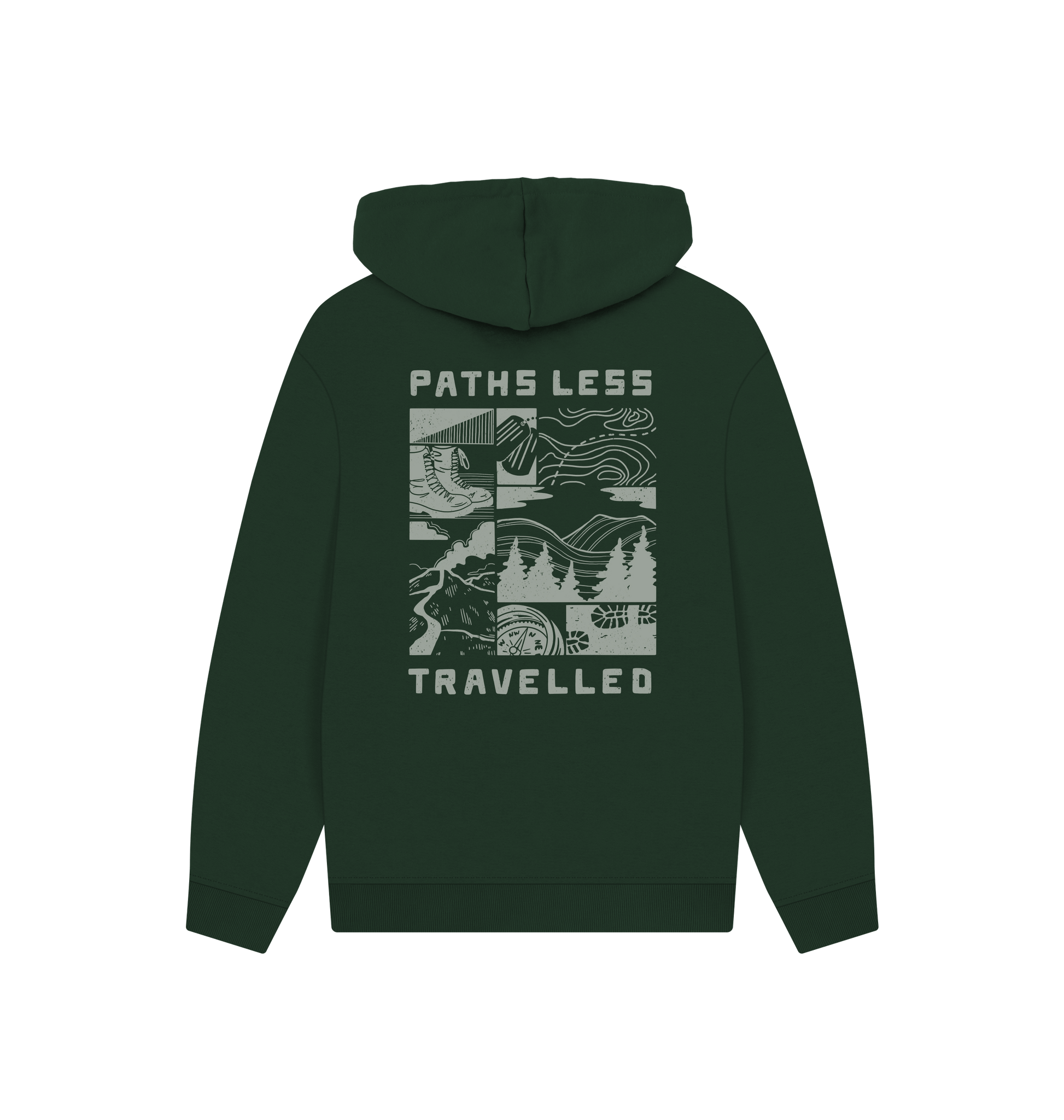 Evergreen Printed Hoody Back