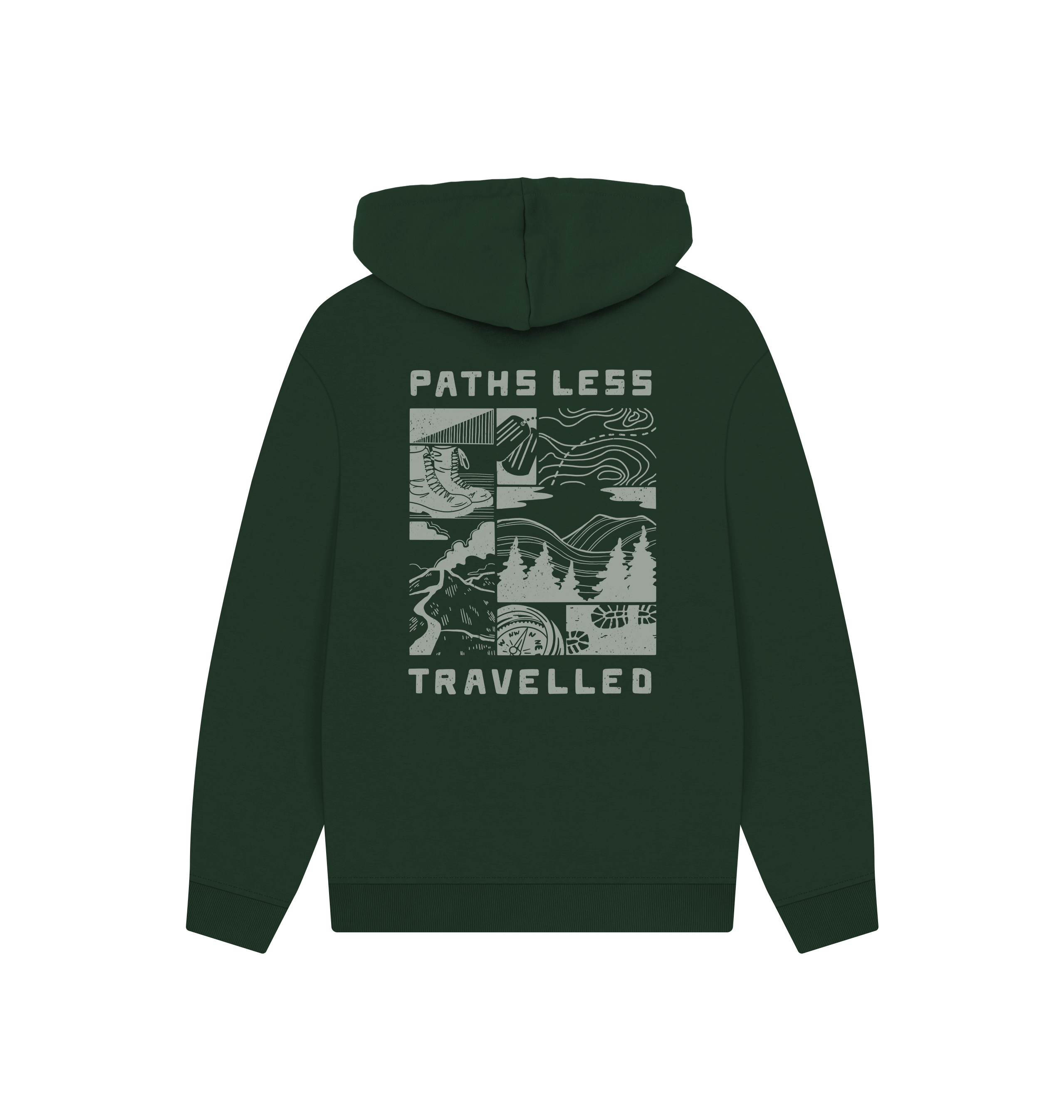 Evergreen Printed Hoody Back