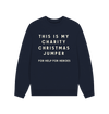 Navy Blue SLOGAN CHARITY CHRISTMAS SWEATSHIRT NAVY