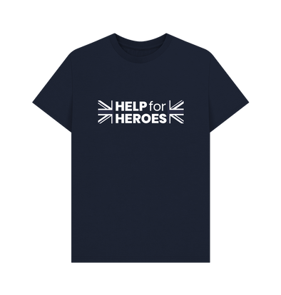 Navy Blue Union Jack Spliced Legacy T-Shirt Navy