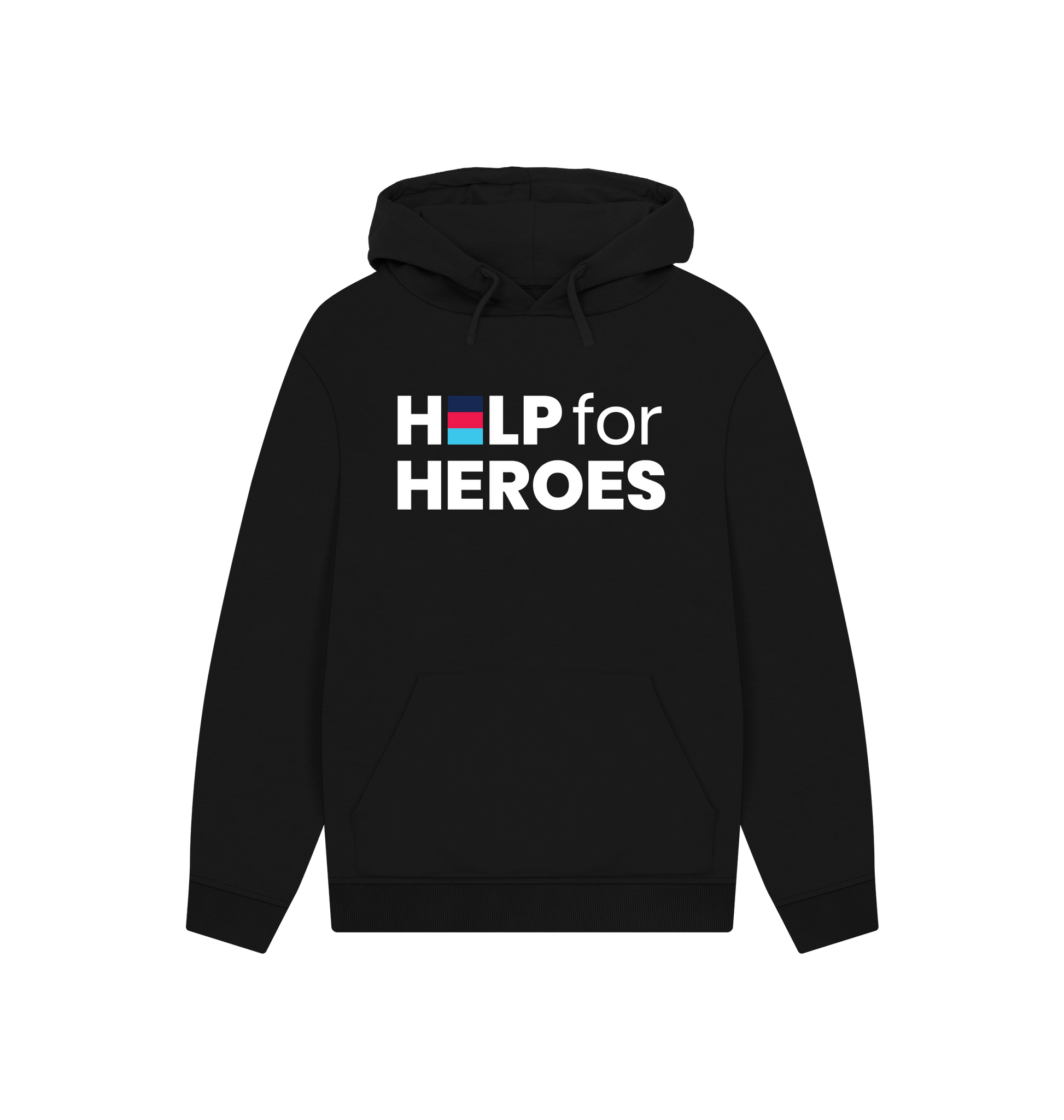 Black Printed Hoody Front