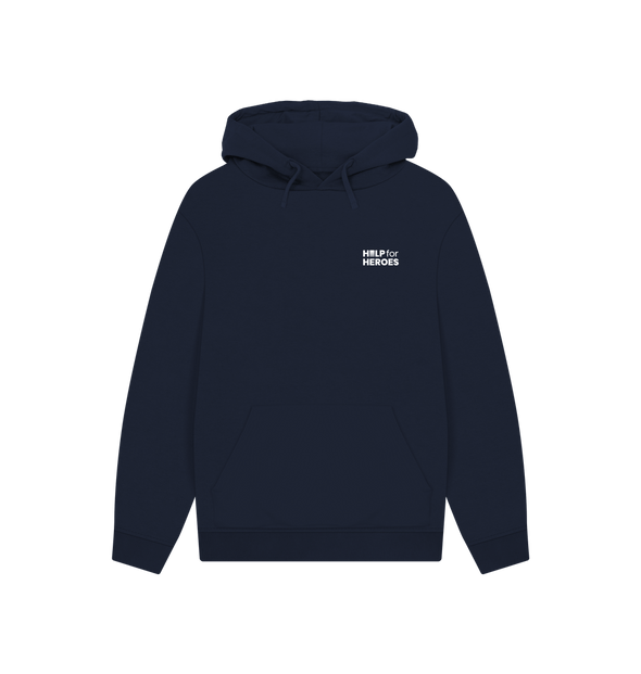 Navy Union Jack Legacy Back Print Hoody Navy