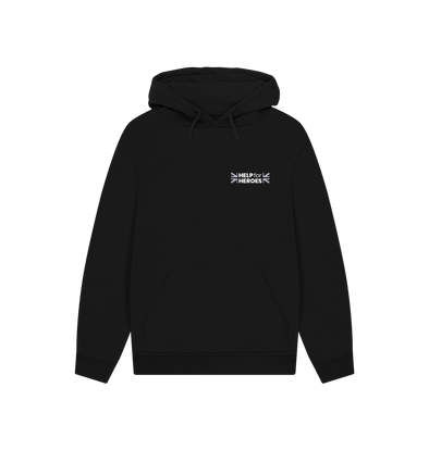 Black Union Jack Spliced Legacy Hoody Black