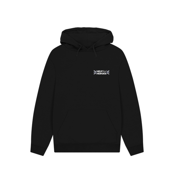 Black Union Jack Spliced Legacy Hoody Black