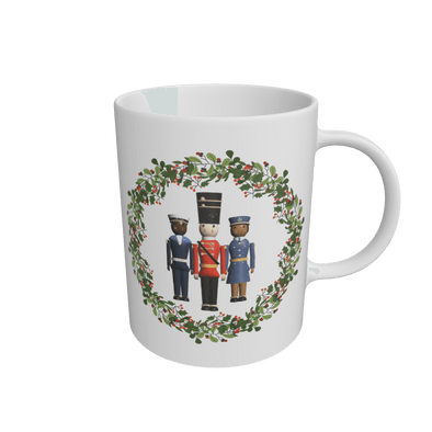 White Heroes Christmas Characters Mug White