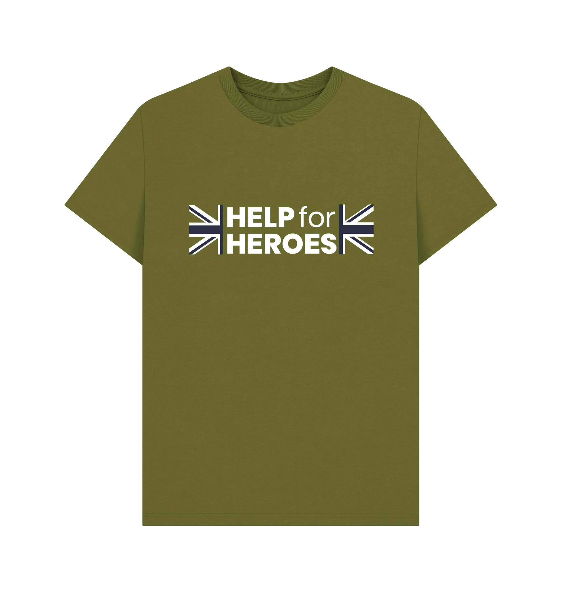Moss Green Printed T-shirt Front