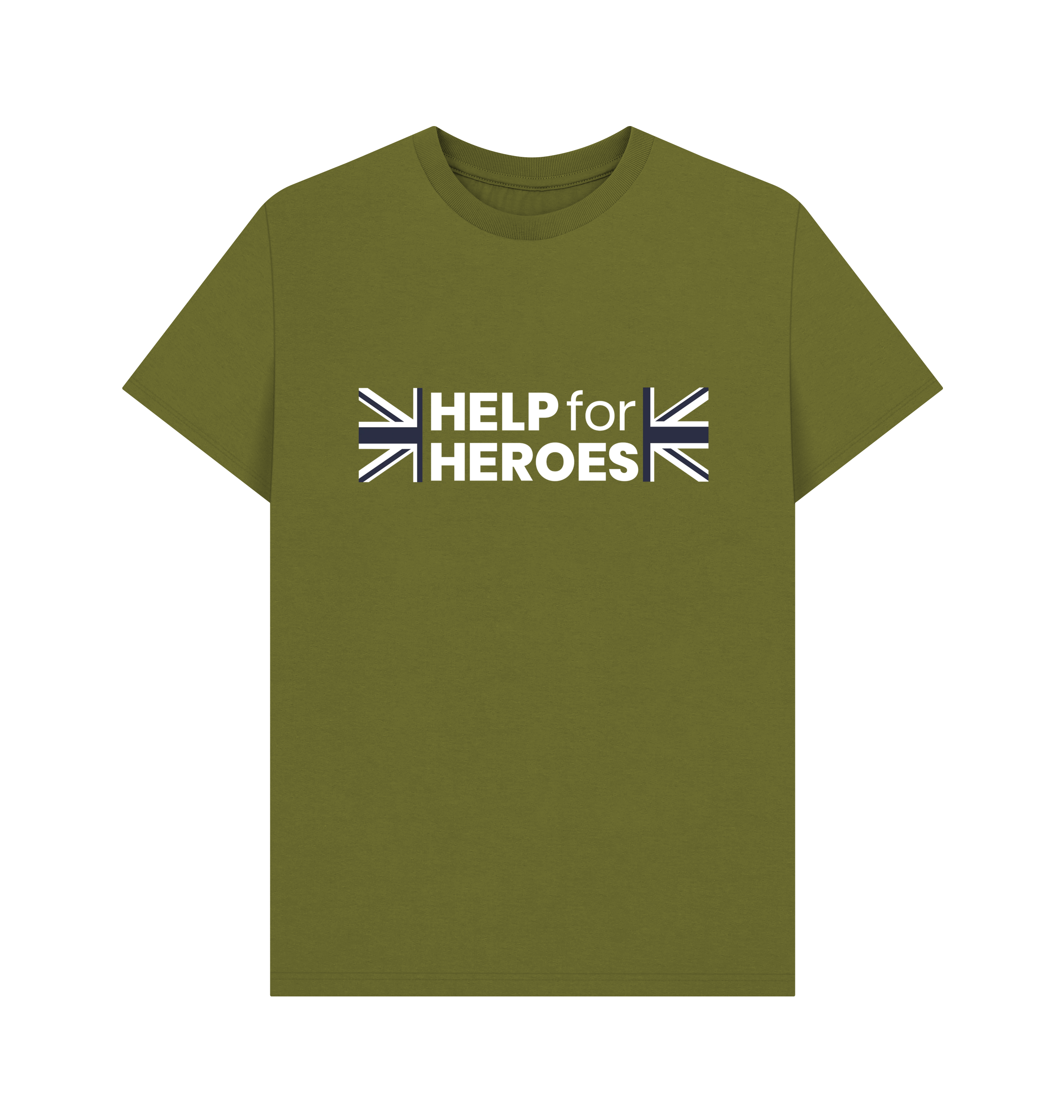 Moss Green Printed T-shirt Front