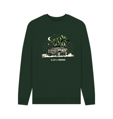 Evergreen CHRISTMAS LAND ROVER SWEATSHIRT EVERGREEN