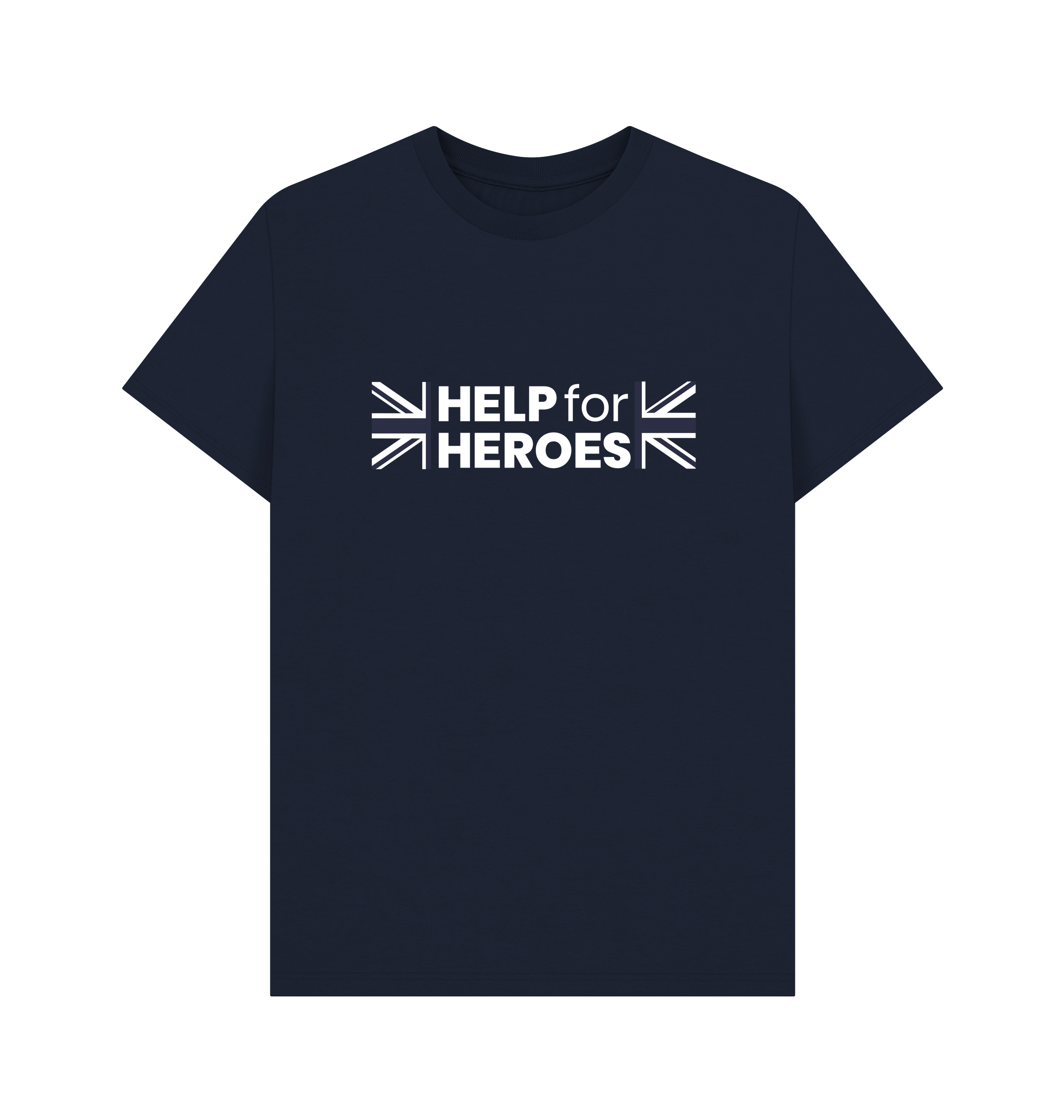 Navy Blue Printed T-shirt Front