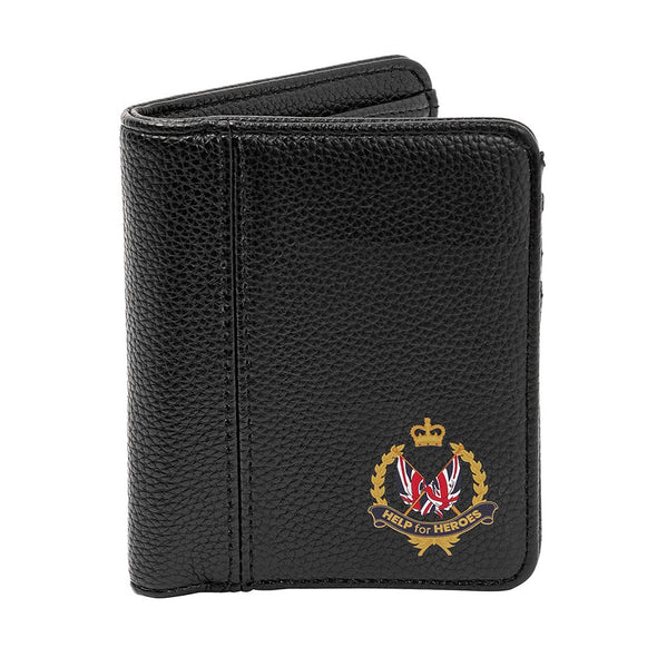 Help for Heroes Black Union Jack Wreath Wallet and Washbag