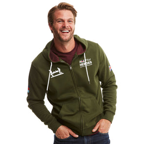 Combat Green Heritage Zipped Hoody