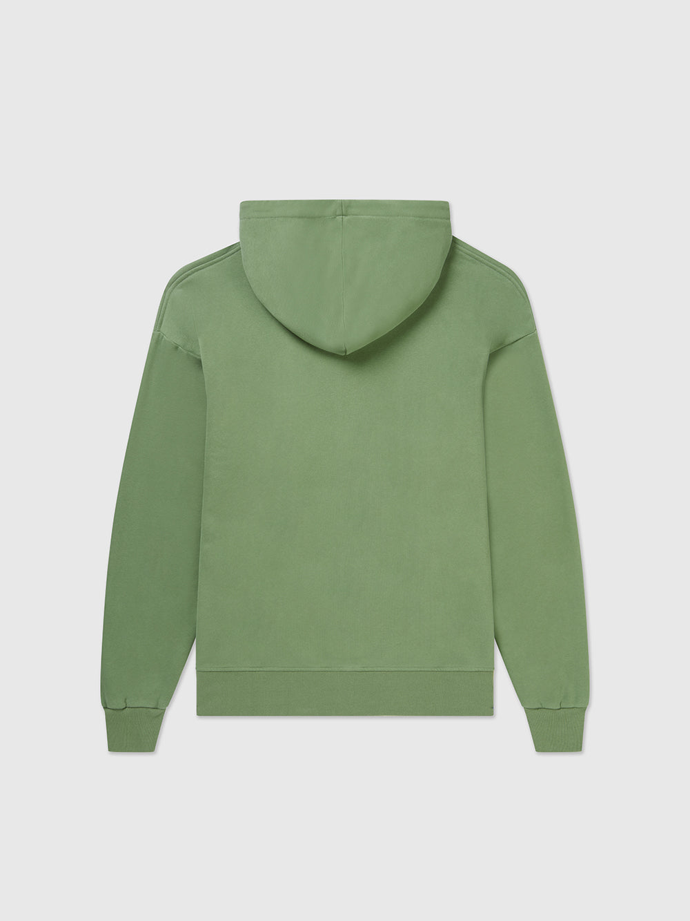 Unisex Essential Relaxed Heroes Zip Hoodie Washed Mid-Green
