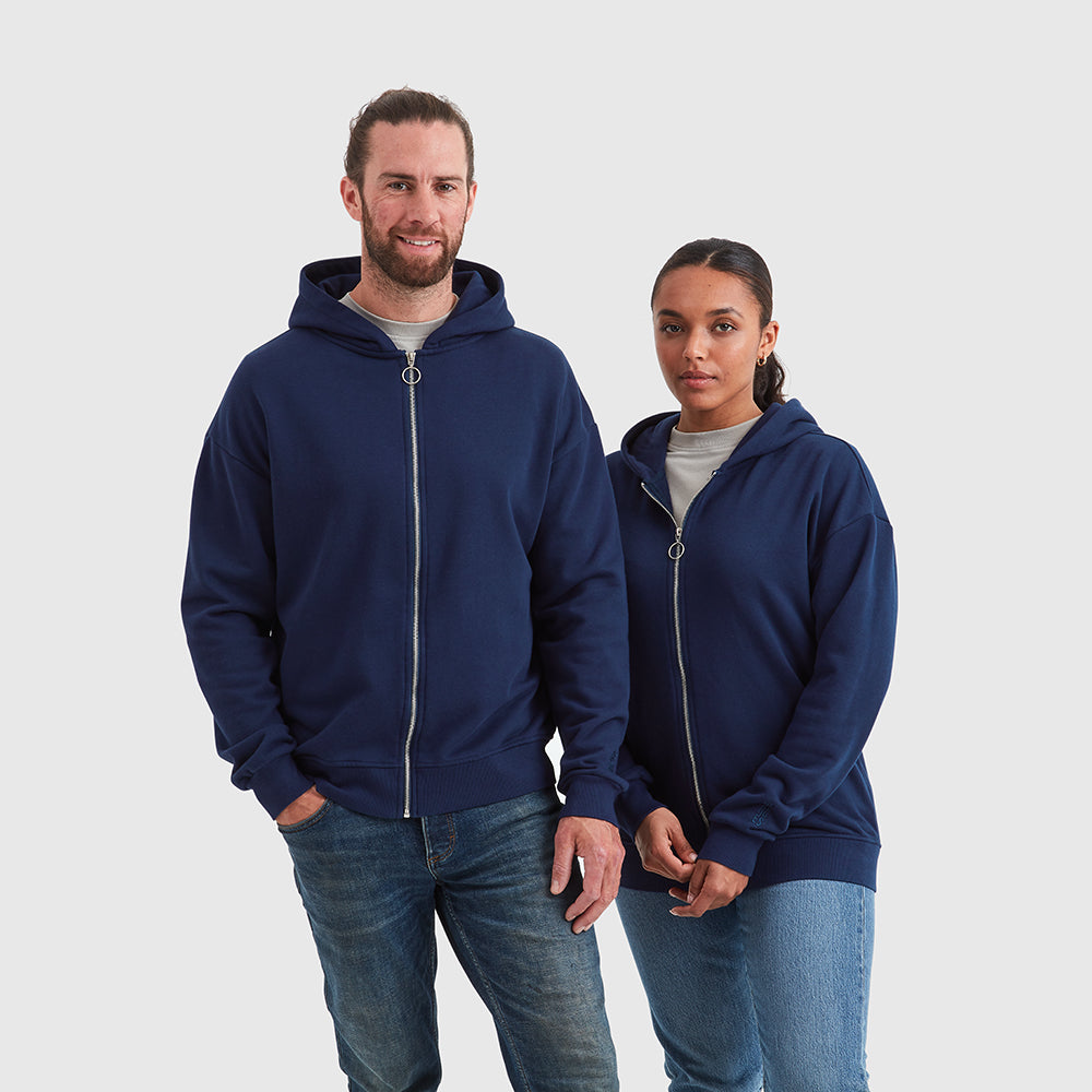 Essential Zip Hoodie in Navy - Comfortable with Subtle Help for Heroes Logo - Shop Today – Help for Heroes Shop