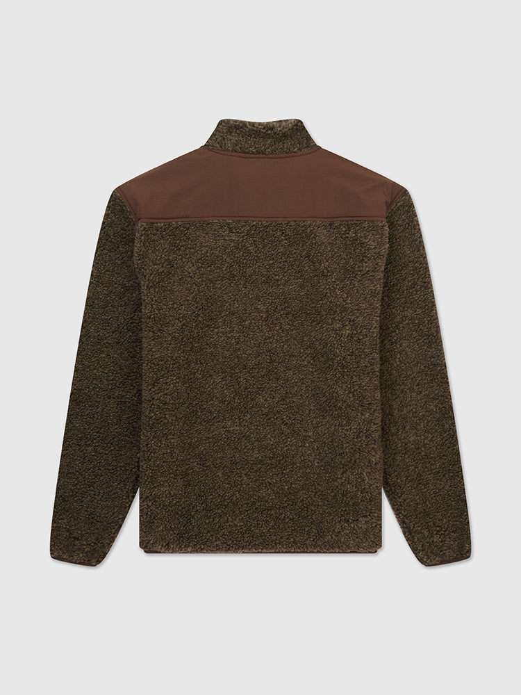 Flat lay image of brown help for heroes fleece