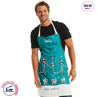Help for Heroes Teal Four Candles Apron