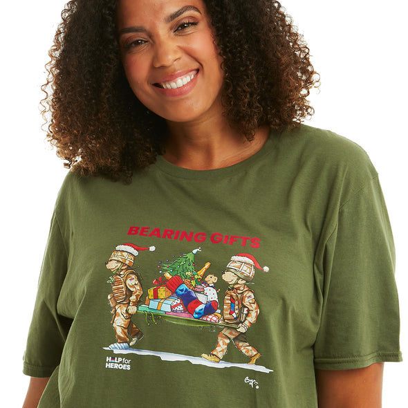 Help for Heroes Green Bearing Gifts T-Shirt