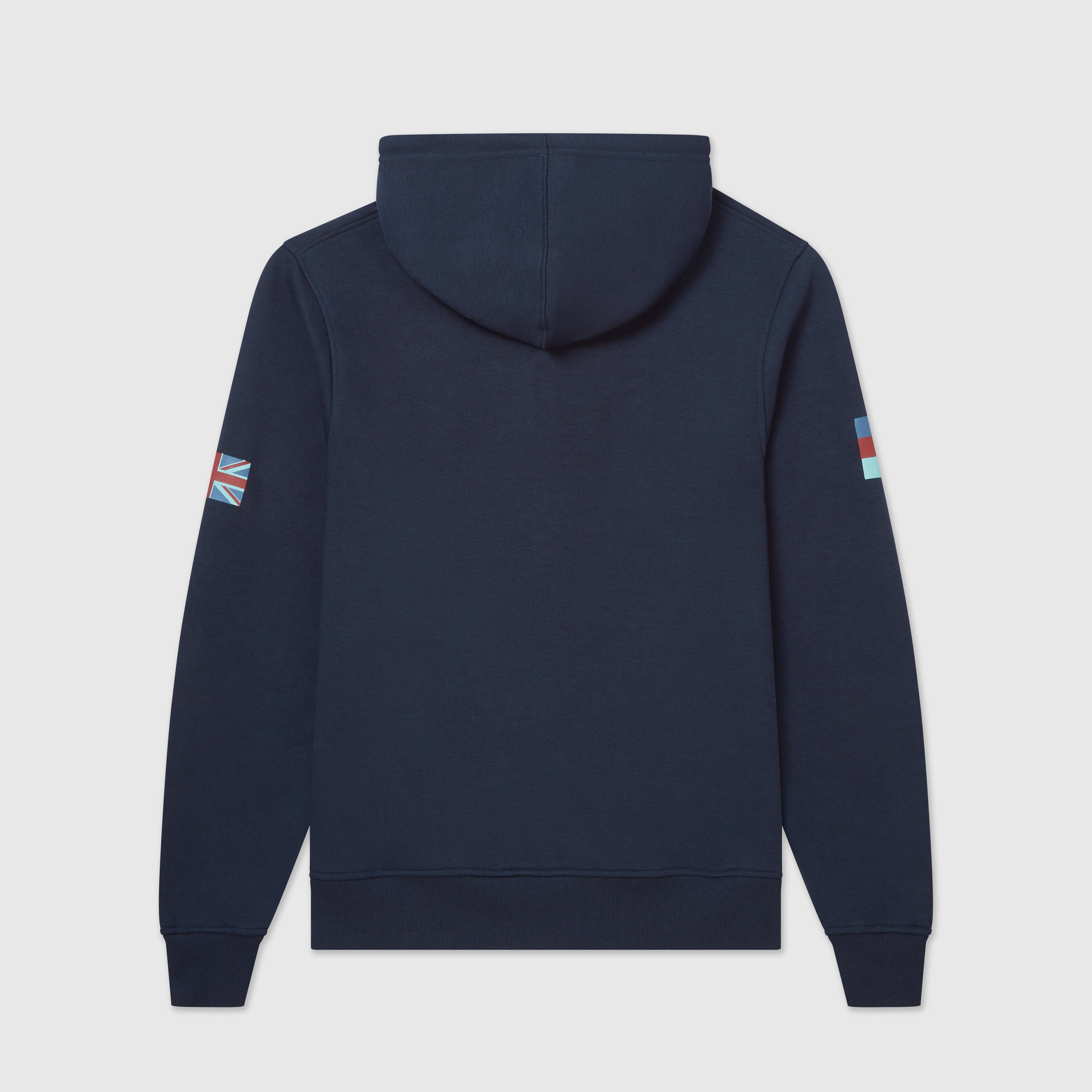 Heritage Zipped Hoodie in Navy