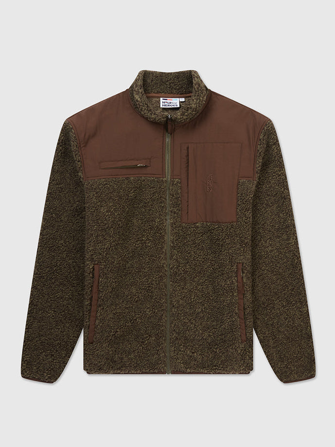 Help for Heroes brown heavyweight fleece jacket