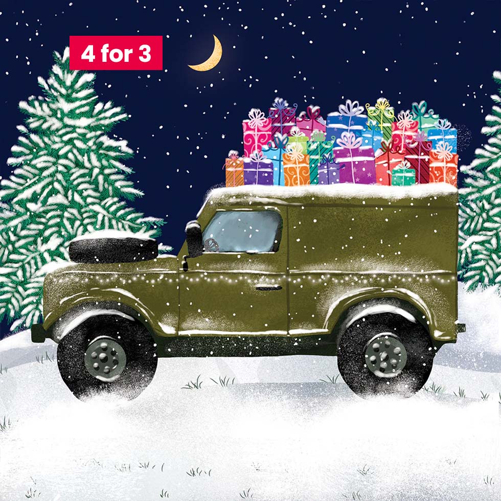Charity Christmas Cards - Land Rover 10pk