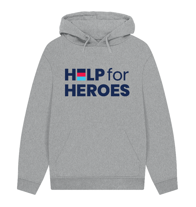 Grey Logo Organic Cotton Hoodie