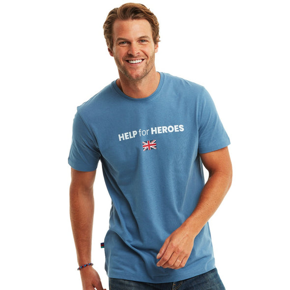 Help for Heroes Blue Union Jack Logo T-Shirt