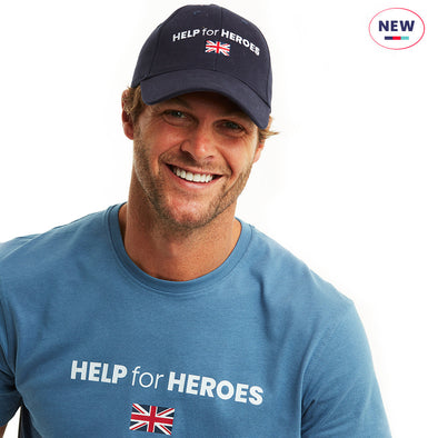 Help for Heroes Blue Union Logo T-Shirt and Baseball Cap Bundle