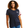 Navy Union Jack Sleeve T-Shirt