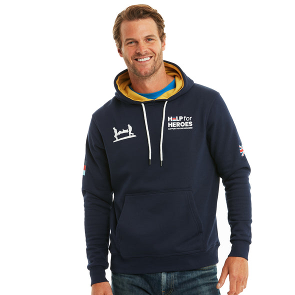 Help for Heroes Navy Heritage Pullover Hoody and Union Jack Bobble Hat Bundle