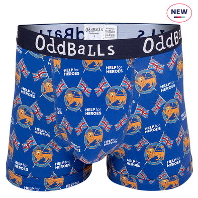 Navy Lion and Garter Boxer Shorts