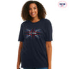 Help for Heroes Women's Navy Union Jack Outline T-Shirt