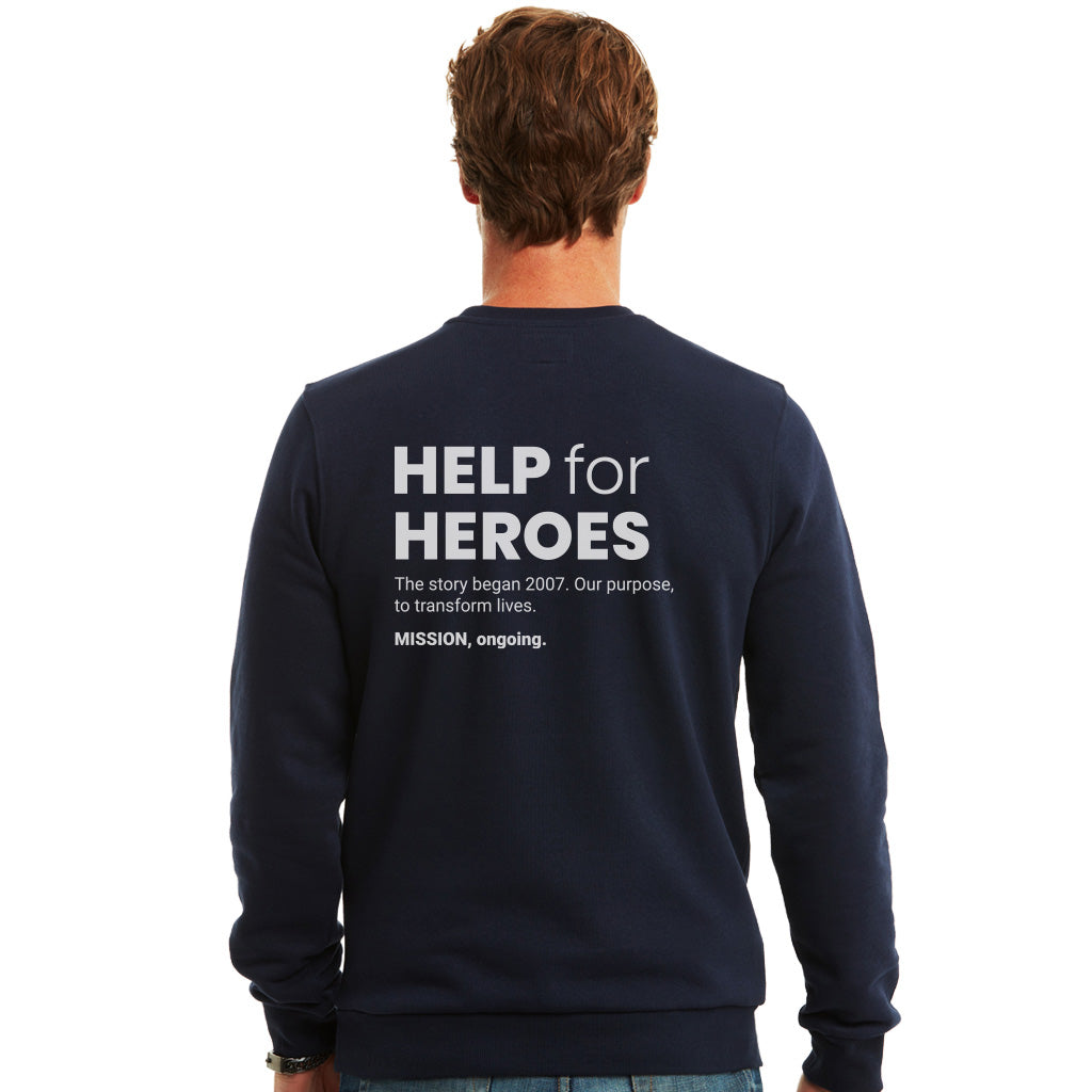 Origin The Cause Back Print Sweat in Navy