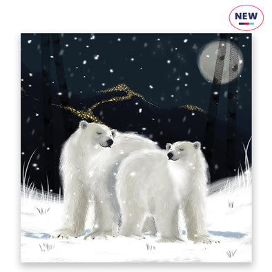 Polar Bear Scene Charity Christmas Cards - 10 Pack