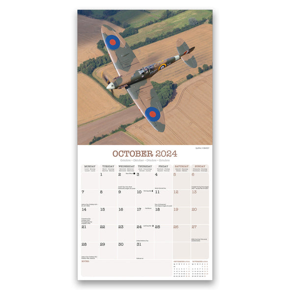 Help for Heroes Spitfire Month to View 2024 Calendar