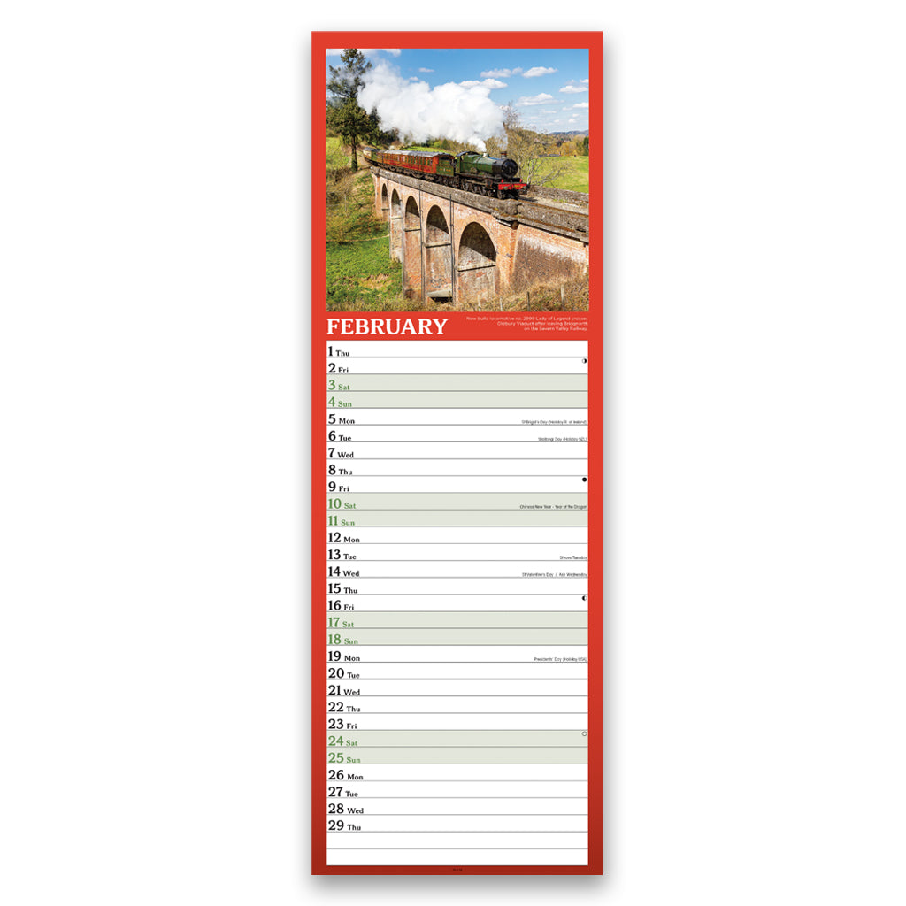 Steam Railway Slimline 2024 Calendar Help for Heroes