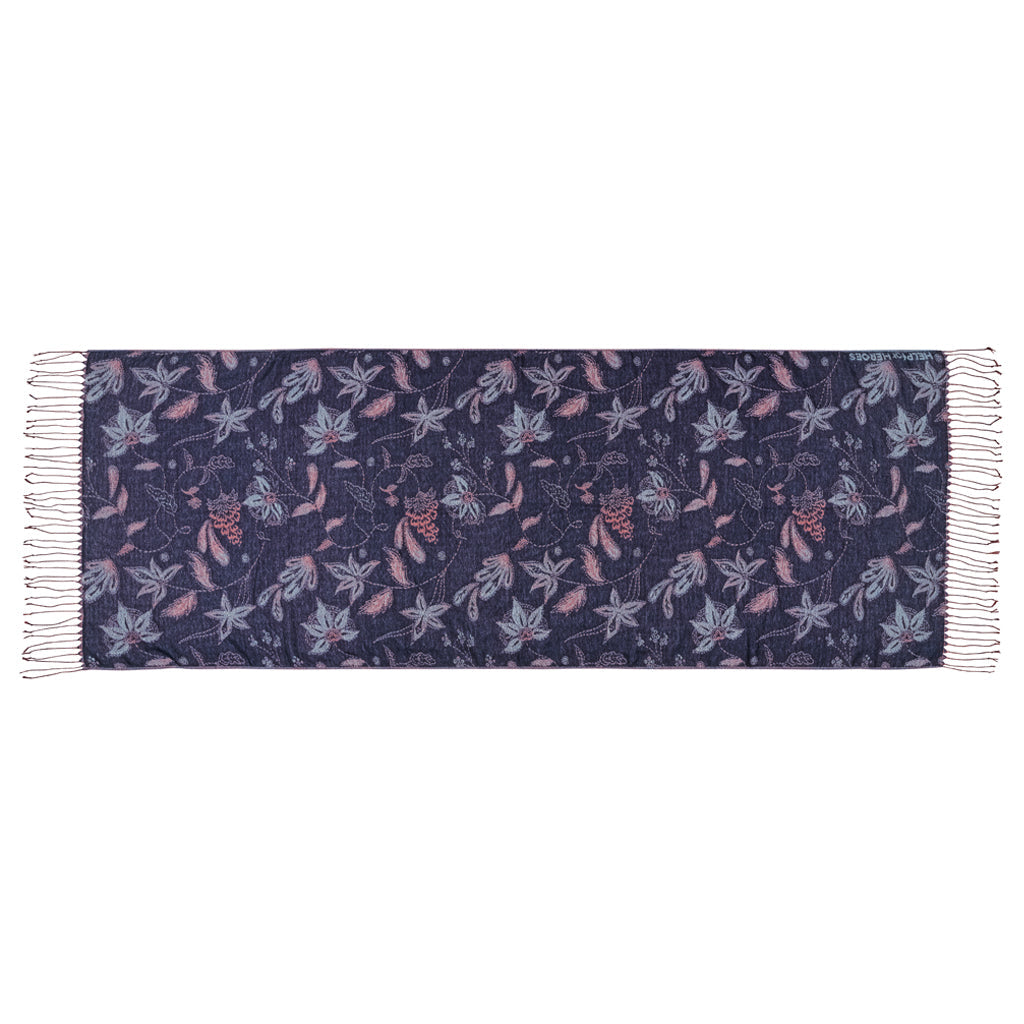 Help for Heroes Tri Colour Floral Jacquard Scarf