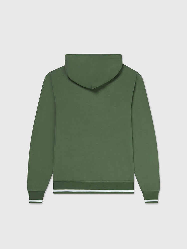 Unisex Wreath Pullover Hoodie Khaki Green