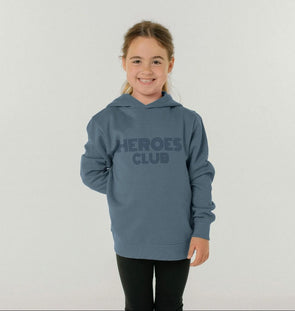 Heroes Club Kids Hoodie Stone Blue