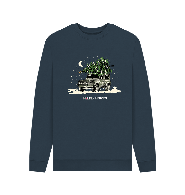 Navy Blue CHRISTMAS LAND ROVER SWEATSHIRT NAVY