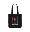 Black FOUR CANDLES REUSABLE TOTE BAG BLACK