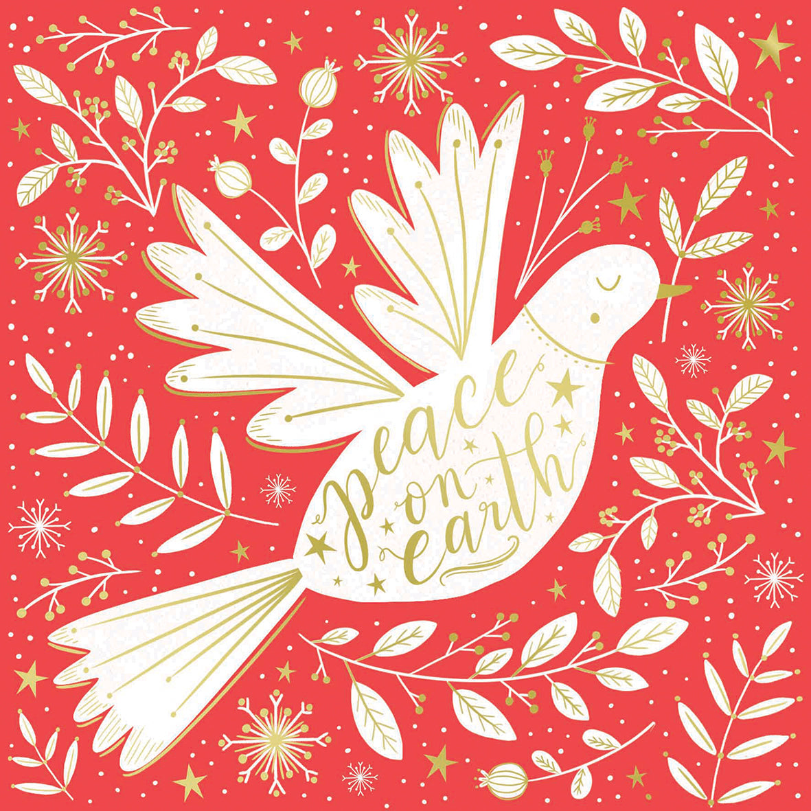 Help for Heroes Charity Christmas card featuring a dove displaying peace on earth