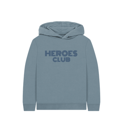 Stone Blue Heroes Club Kids Hoodie Stone Blue