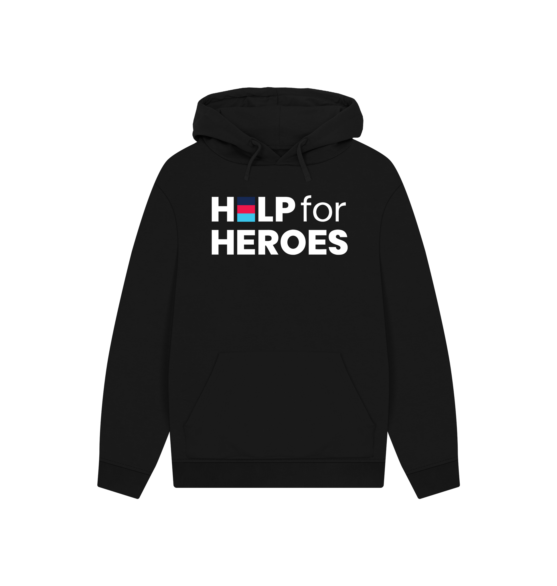 Black Printed Hoody Front