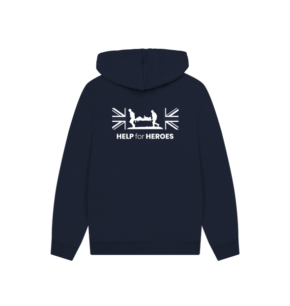 Union Jack Legacy Back Print Hoody Navy