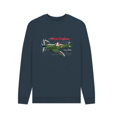 Navy Blue SANTA IN A SPITFIRE CHRISTMAS SWEATSHIRT NAVY