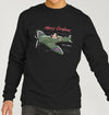 SANTA IN A SPITFIRE CHRISTMAS SWEATSHIRT BLACK