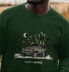 CHRISTMAS LAND ROVER SWEATSHIRT EVERGREEN